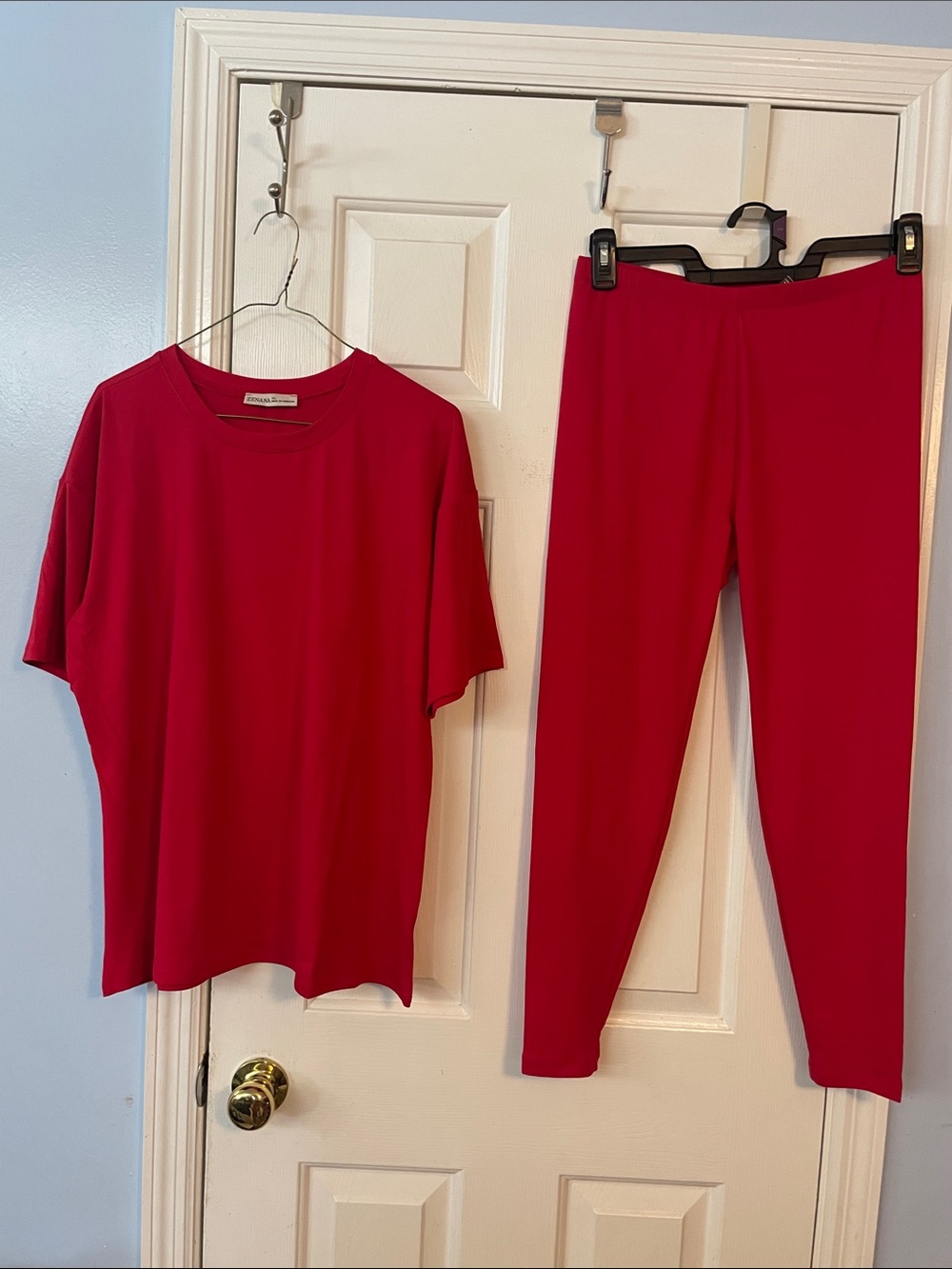 Women's Red Lounge Legging Set - Comfortable Everyday Fit